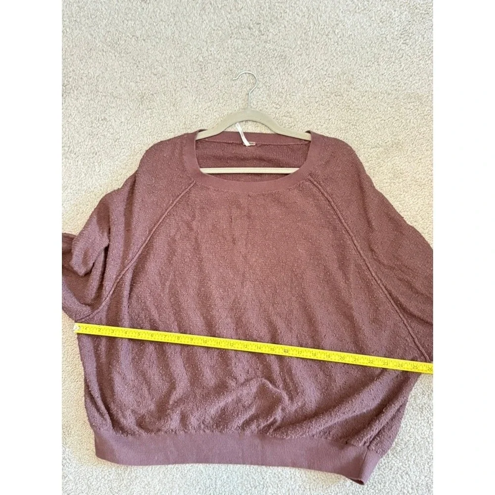 Free People Found My Friend‎ Pullover Sweater Plum Burgundy Medium